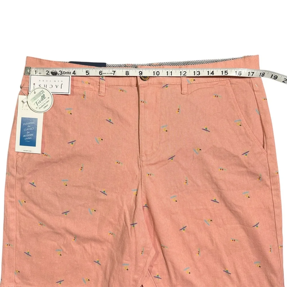 JACHS Bleeker‎ Surfboard Print Shorts Casual Summer Size 32 Vacation Beach Fest